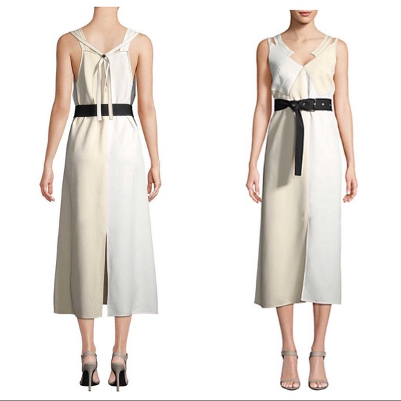 Derek Lam Topstitched Colorblock Dress Size 40 - Picture 2 of 8